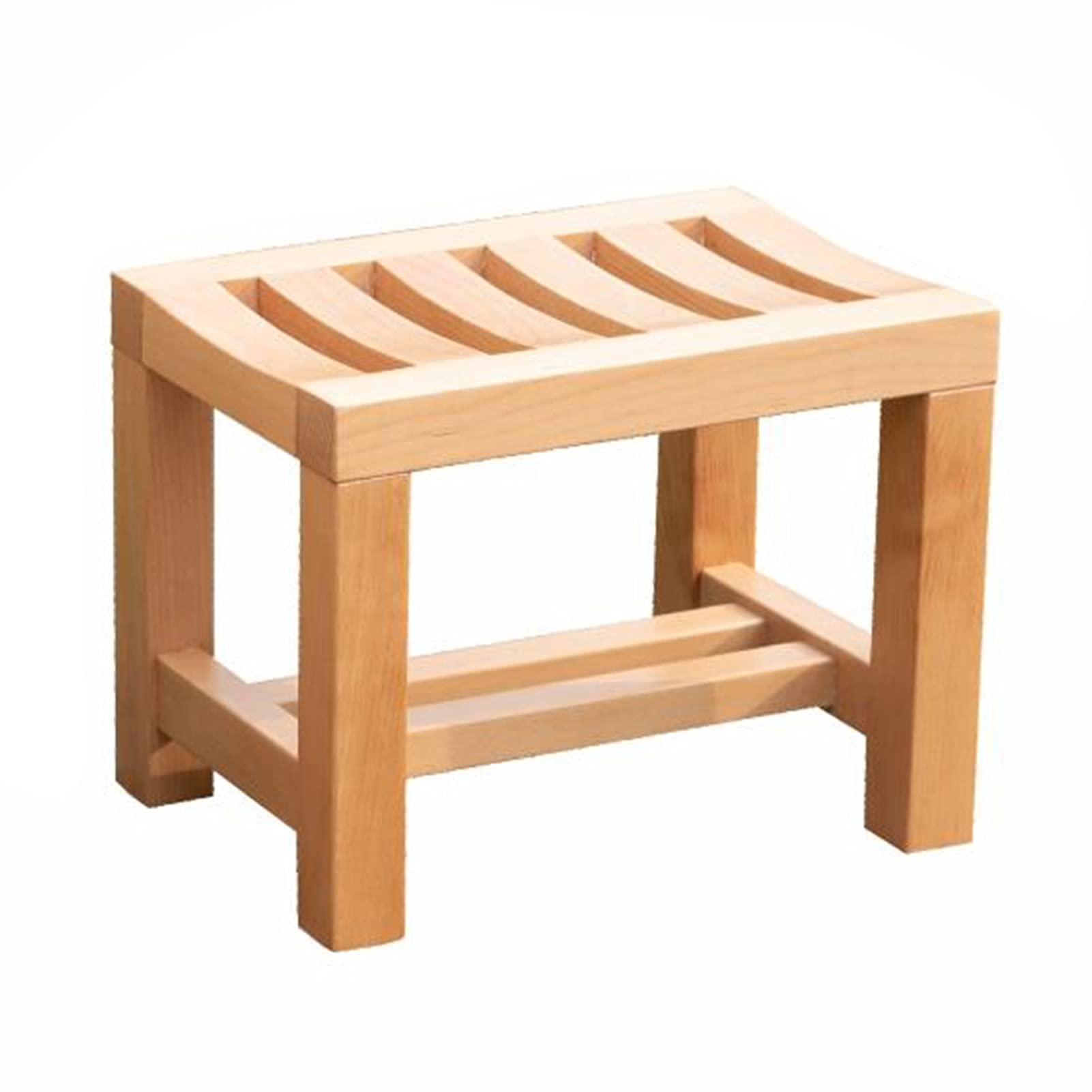 Tabouret de douche en bois et banc de salle de bains ergonomique pour PMR et seniors