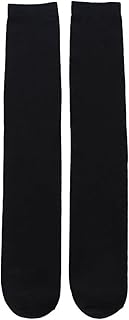 ZONABSQQ Calcetines hasta la Rodilla cálidos de algodón Suave for niñas de Invierno y otoño, Calcetines Transpirables por Encima de la Rodilla for niños, Calcetines Largos for niños(Black)