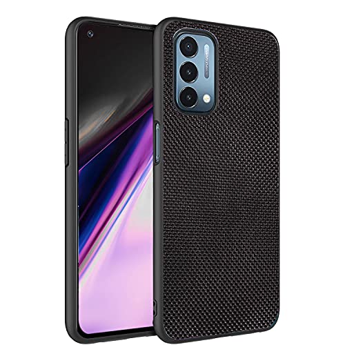 BiBiDs Cloth Pattern Series for OnePlus Nord N200 5G Case,Slim Stylish Protective Case for Nord N200 5G -Black