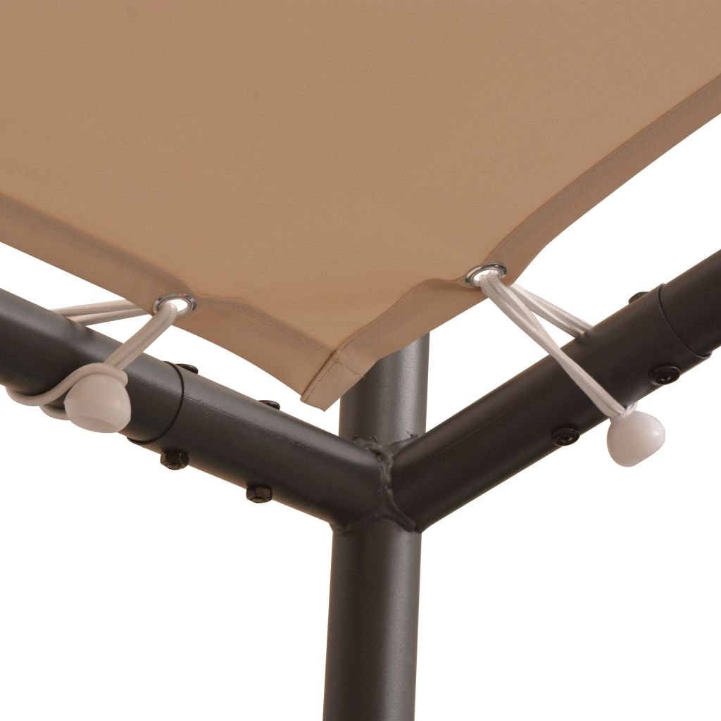 Festnight Gazebo Padiglione Esagonale con Tende Beige Richiudibile Telaio in Acciaio Verniciato da Giardino/Patio/Prato per Esterni 360x265 cm