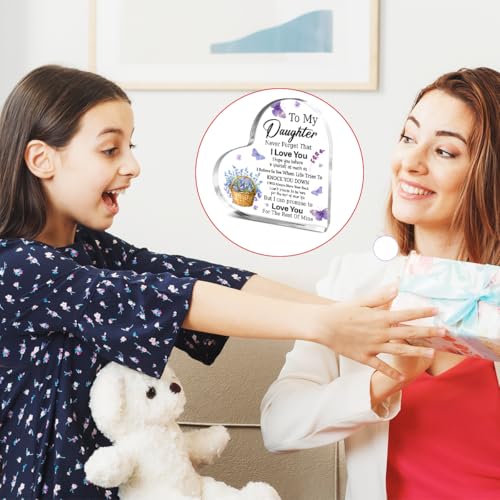 Daughter Gifts,Gifts for Daughters Graduation Birthday Christmas,Unique Daughters Gift Ideas,Love You for The Rest Of Mine Acrylic Heart Plaque My Auntie4