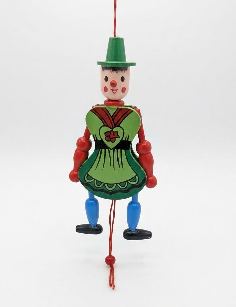 Wooden Pull-String Joker Puppet-image-15