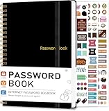 Password Keeper Book for Senior, Password Book - 5.9' X 8.6',Internet...
