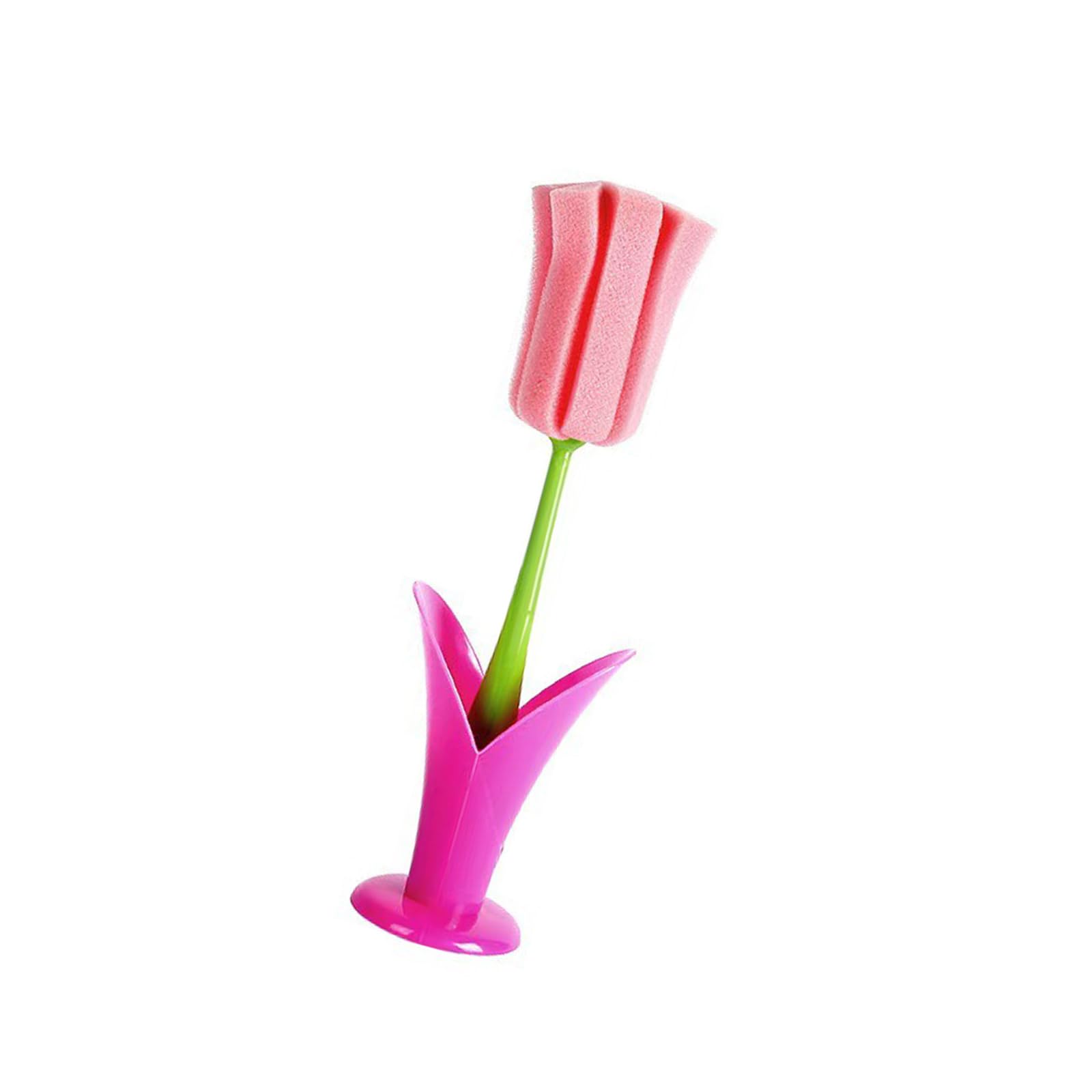 Handle Bottle Brush with Detachable Thick Sponge for Effective Stain Removal Tall Glasses Cup Cleaning Thick Brush