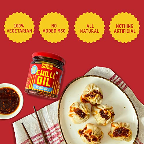 Image of MasterChow Combo Of Mild Chilli Oil Sauce&Double Trouble 2X Spicy Sichuan Chilly Oil Sauce(New Launch)|Made With Sichuan Peppercorns,Crunchy Garlic & Red Chilies|Eat With Momos,Pizza,Noodles (340 Ml)