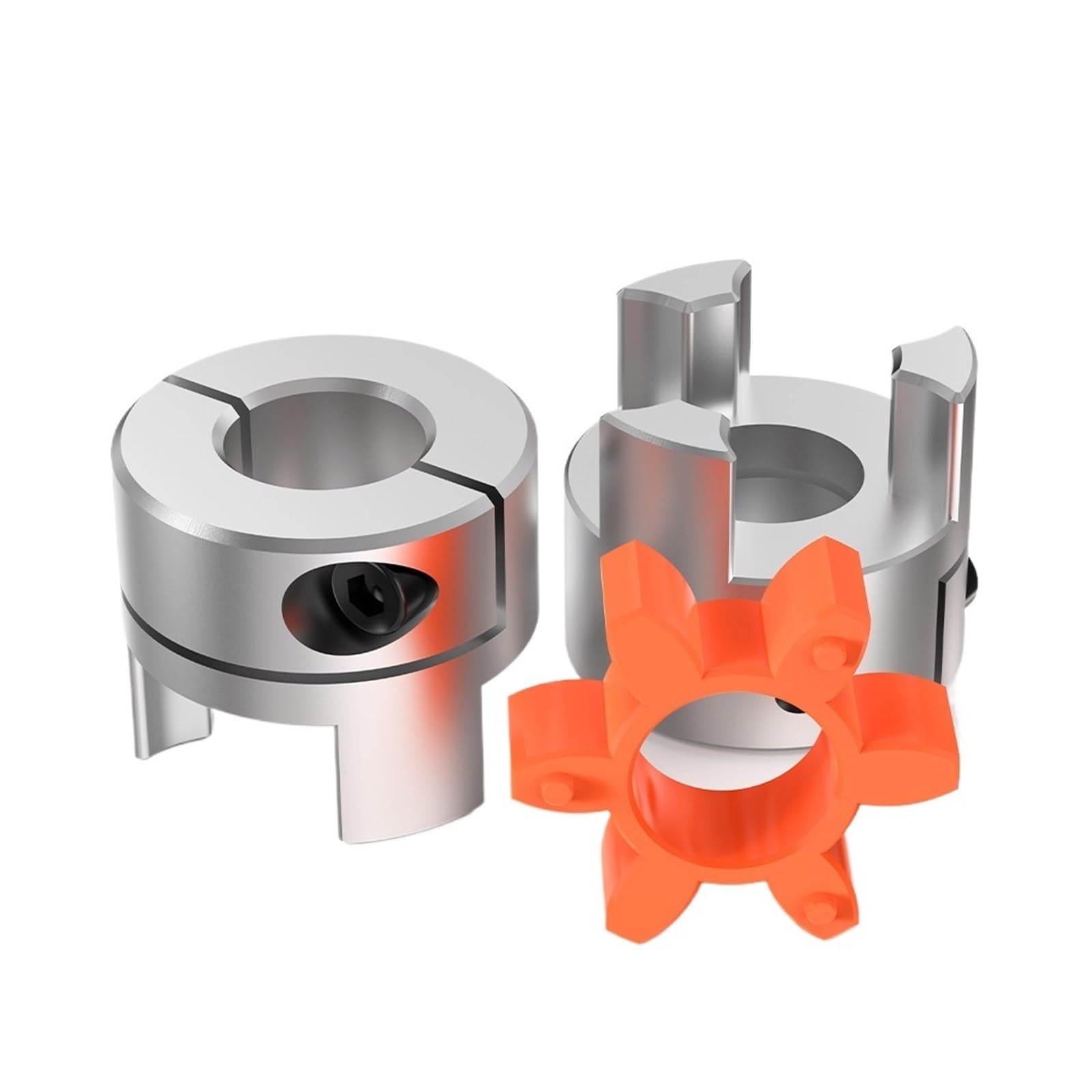 Giunto for Albero Flessibile Plum Accoppiatore Flessibile Plum in Alluminio D30L35 Connettore Motore Passo-Passo con accoppiamento Elastico a 3 Ganasce CNC(8x16)