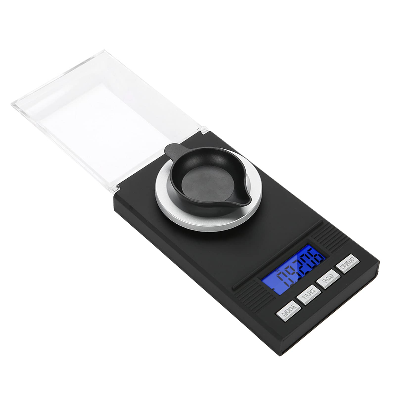 Waga probiercza 20 g/0,001 g, miligramowa waga z odważnikami kalibracyjnymi, waga kieszonkowa, waga do złota, waga do monet, waga do biżuterii, cyfrowa waga listowa z funkcją tary, funkcja PCS (20 g)