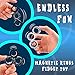 Cevioce 6 PCS Magnetic Ring Fidget Toys Set,ADHD Anxiety Magnetic Finger Spinner Pack for Teens Adults and Kids,Coolest Magnet Stress Relief Toy for 8+ Year Old Boys Girls Present