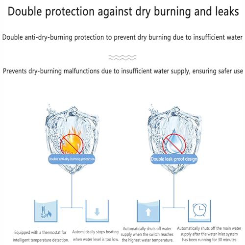 Distributore di acqua calda istantanea, macchina riscaldata da tavolo da 2200 W con blocco di sicurezza per bambini, 5 impostazioni di temperatura, 4 impostazioni di volume dell'acqua, per casa e