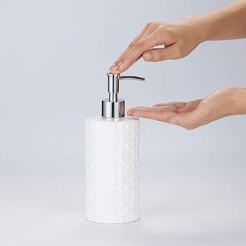 Miniatura 6 de CAA'S - Juego de 4 accesorios de baño, dispensador de jabón de cerámica, soporte para cepillo de dientes, vaso y jabonera para decoración del hogar,