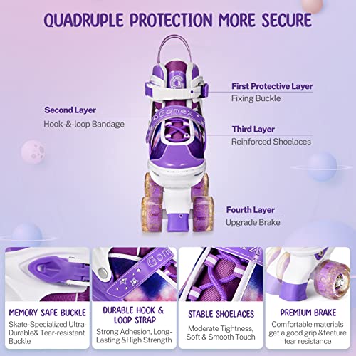 image for Gonex Roller Skates for Girls Kids Boys Women with Light up Wheels and