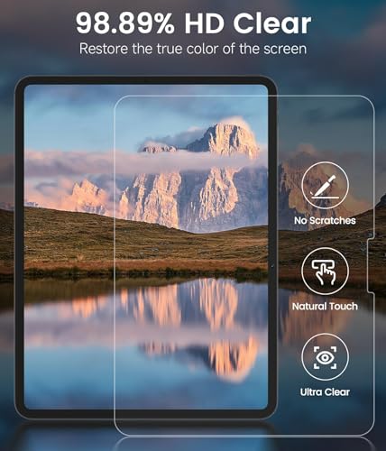 Image of iGluz 2 Pack for iPad Pro 11 inch(4th 3rd 2nd 1st Gen) iPad Air 10.9 inch(5th 4th Gen) 9H+ Tempered Glass Screen Protector with Easy-Install Box[12FT Military Grade Shatterproof] HD Clarity,Scratch Resistant