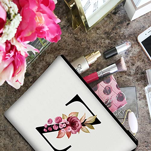 Image of Vavabox A-Z Personalized Makeup Bag, Birthday Gifts for Women Mom, Gifts for Best Friend, Bride Bridesmaid Cosmetic bag (Z, 01-White)