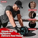 VINSGUIR Ab Roller Wheel, Abs & Core Workout Equipment for Home Gym with Knee Pad Accessories, Abdominal Wheel for Full-body Strength Training - Image 3