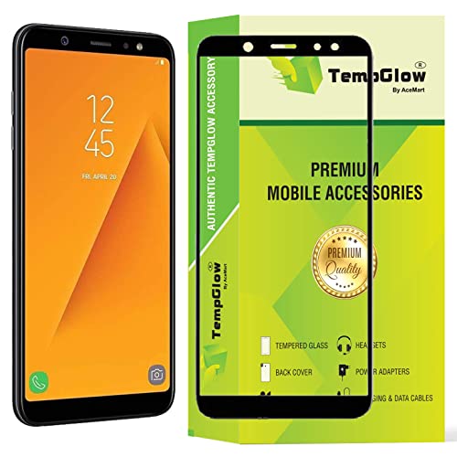 Image of Screen Protector for Samsung Galaxy A6 (2018) / J6 (2018) (Black) Tempered Glass Edge-to-Edge 6D Screen Guard With Installation Kit