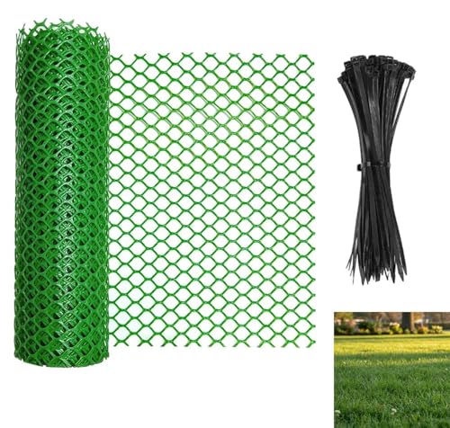 Rejilla protectora para césped, plástico, alambre de conejo, malla estrecha, protección versátil para aves de corral, jardín, balcón, patio (verde)