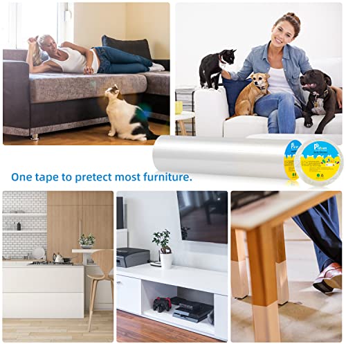 Pidsen kedi mobilyası koruyucusu, yapışkan bant çizilmeye karşı kapı şeffaf, kendinden yapışkanlı, kedi ve köpekler için koruyucu, kanepe ve mobilya için görünmez koruma, 45 x 400 cm
