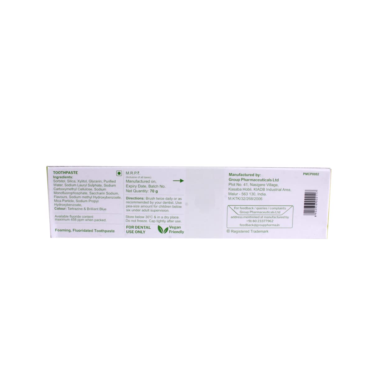 Pediflor Kidz Green Apple Tooth Paste 70 gm 1