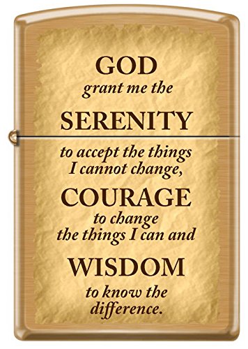 God Grant me The Serenity Prayer Solid Brass Zippo Lighter