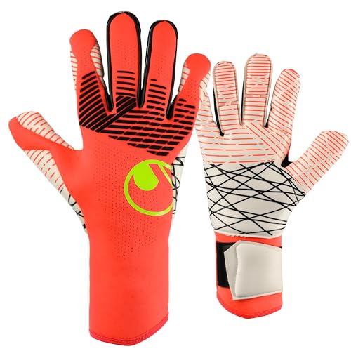 Gants de foot uhlsport FM ZNE Ultragrip RC parfaits pour les matchs sur pelouse humide
