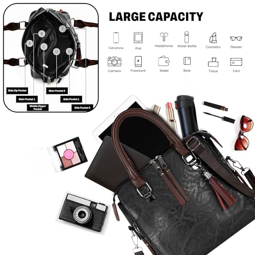 Image of Storite Women's Small Satchel Handbag for Women | Satchel Bag for Work | Ladies Purse | Stylish Shoulder Bag | Gift For Women | Timeless | Birthday /Wedding Gift for Wife /Sister /Mother