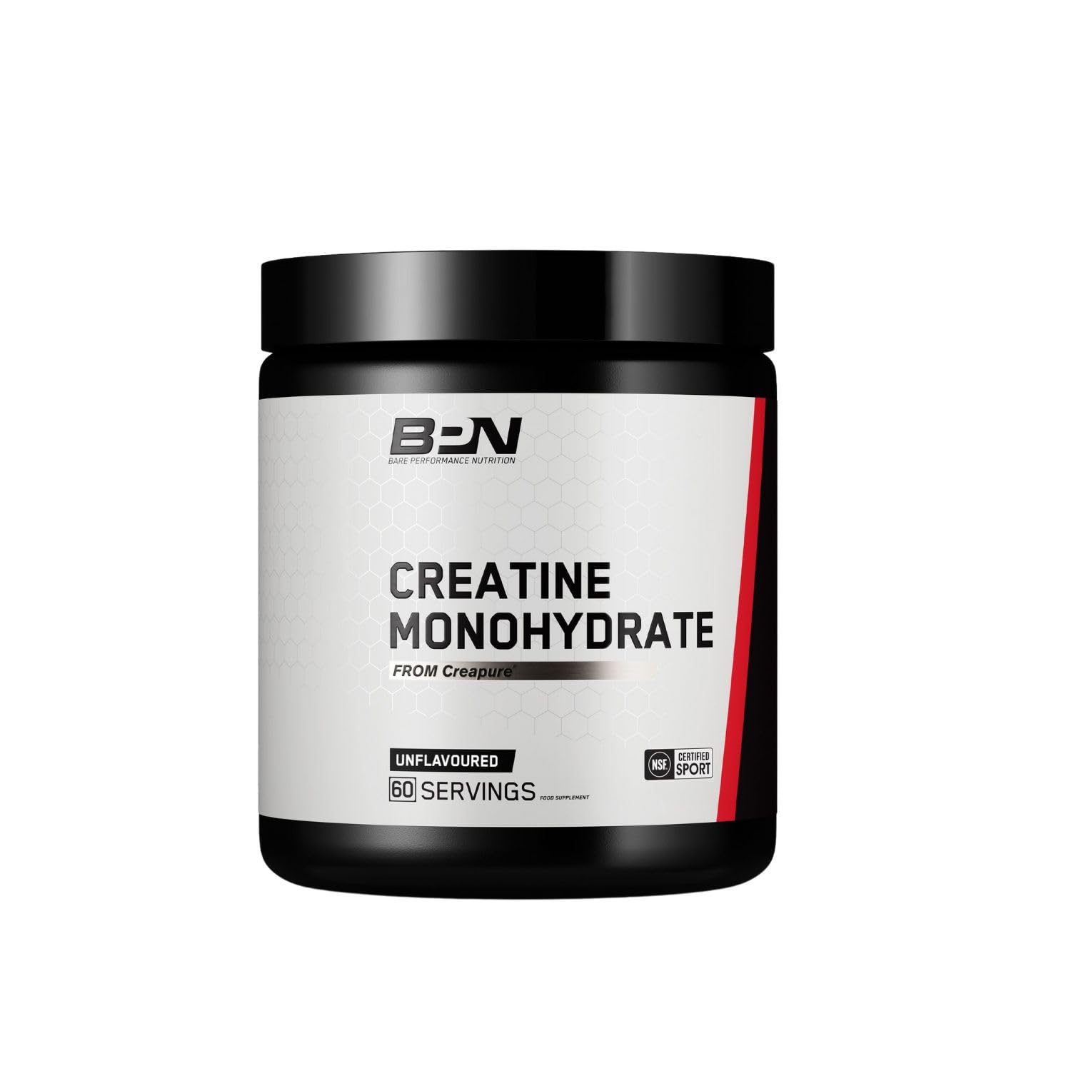 Bare Performance Nutrition, BPN Pure Creatine Monohydrate by Creapure, Unflavored, 60 Servings, Net Weight 210g