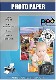 PPD 100 Sheets A3 Inkjet Premium Glossy Photo Paper 180gsm Instant Dry Water-Resistant PPD-41-100