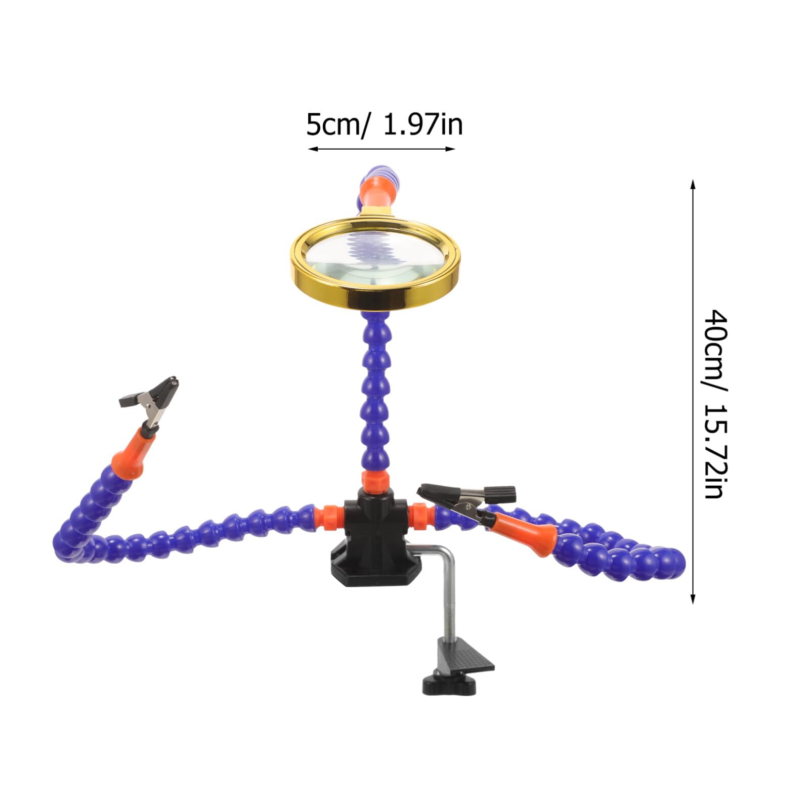 Uonlytech 1set Supporto Di Saldatura Flessibile Con Ingranditore e Artigli Per Riparazioni Di Modelli Aeronautici e Lavori Di Precisione