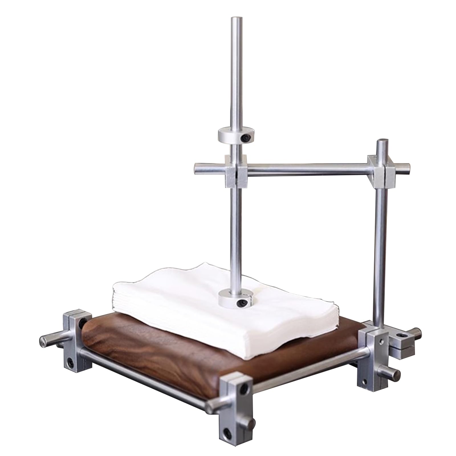 Servilletero, Dispensador De Servilletas De Papel Cuadrado, con Brazo con Peso De Acero Inoxidable, Base De Madera, para Encimeras De Cocina, Mesas De Comedor, Restaurantes