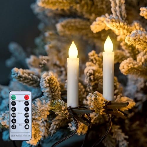 FREEPOWER 30er LED Lichterkette Christbaumkerzen mit Kabel 15M, Kerzen mit Fernbedienung Timer Flackern Warmweiß Dimmbar Batteriebetrieben Weihnachtsbaum Kerze Weihnachten Deko, Outdoor Wasserdicht FREEPOWER 30er LED Lichterkette Christbaumkerzen mit Kabel 15M, Kerzen mit Fernbedienung Timer Flackern Warmweiß Dimmbar Batteriebetrieben Weihnachtsbaum Kerze Weihnachten Deko, Outdoor Wasserdicht