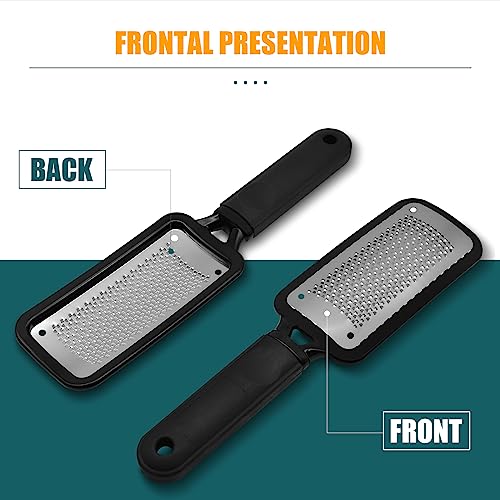 Modengkongjian JC-SMALL Foot Files Callus Remover 2 Pcs Stainless Steel Professional Pedicure Foot Rasp And Dual Sided Scrubber Foot Care Tools To Removes Hard Skin Corns thumb #4