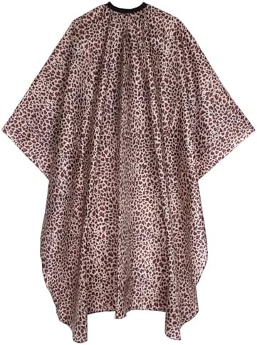 Waterproof Barber Cape for Women Professional Hair Cutting Cape 64" x 56" Leopard Hair Cape for Haircut Cape with Adjustable Neckline Salon Cape for Hair Cutting Tools for Hair Stylist and Home Use