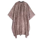 Waterproof Leopard Hair Cutting Cape - 64' x 56' Salon Cape with Adjustable Neckline for Professional Stylists and Home Use