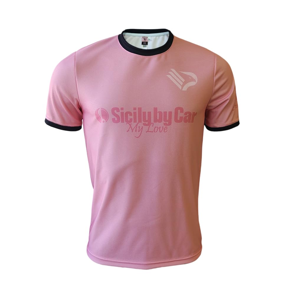 Maglia Ufficiale Personalizzabile, Rosa e Nera, 100% Poliestere, Taglie dalla 6Y alla XXL, Made in Italy