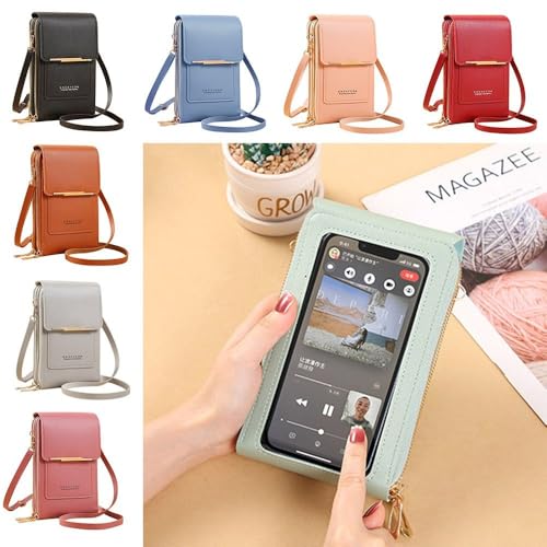 Women Travel Crossbody Bags Handbag RFID Anti Theft Purse Touch Screen Phone Bag(Black)3