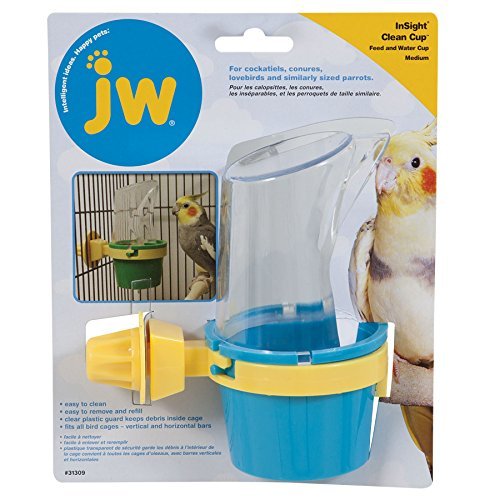 JW Pet Company Clean Cup Feeder and Water Cup Bird Accessory, Medium, Colors May Vary - Thumbnail 2