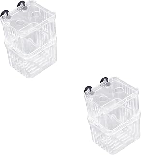 Mipcase 2Pcs Caixa Rede Para Incubadora De Alevinos Separação De Isolamento De Incubatório De Aquário Pequeno Copo De Criação De Tanque Criador De Peixes De Sucção Doméstica