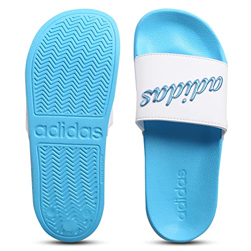 Image of adidas Women ADILETTE SHOWER Synthetic Swim Slide FTWWHT /GOLDMT /BOGOLD | LUT50