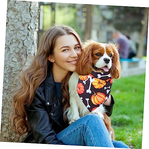 FONDOTIN Cachecol de triângulo de estimação de Halloween cachecol para cachorro cachecol de cachorro