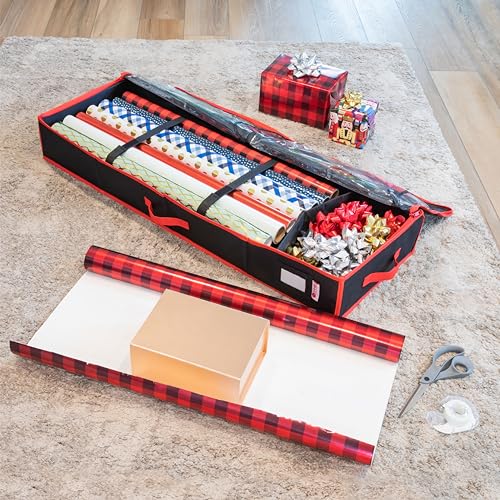 image for HOLDN’ STORAGE Premium Wrapping Paper Storage Container -Durable Mat