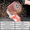 HYCHIKA 1400W Levigatrice Spazzolatrice per Legno, Ferro, Metallo, Acciaio Inossidabile, Ø120mm Levigatrice a Rullo, 8 Velocidades Variables, 600-3600RPM, Adatto per il Rinnovamento Delle Superfici