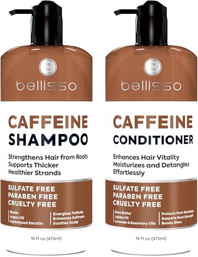 Caffeine Shampoo and Conditioner Set - Volumizing Products for Wo...