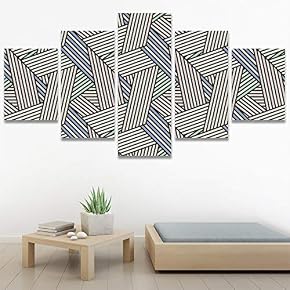 SIGNWIN 5 Panel Canvas Wall Art Modern Art...