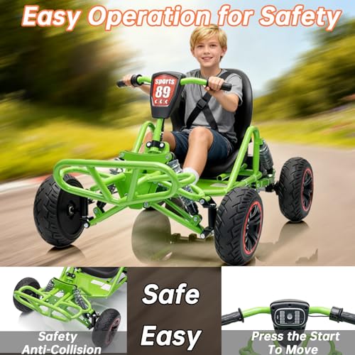 Image of POSTACK 24V Kids Go Kart, 24V Ride on Toy for Big Kids