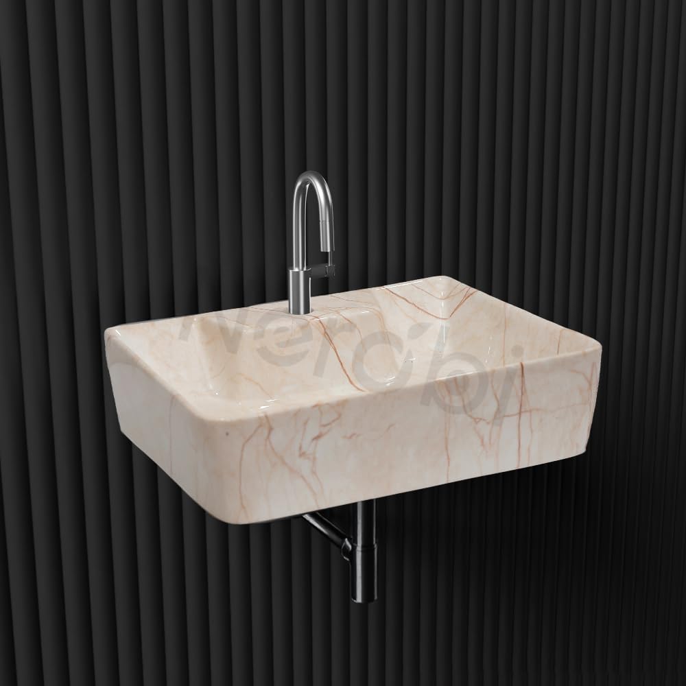 Designer Ceramic Wash Basin - Wall Hung Sink -15