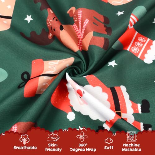 Image of Cloele Reindeer Christmas Fitted Crib Sheet for Boys Girls,Green,52x28in
