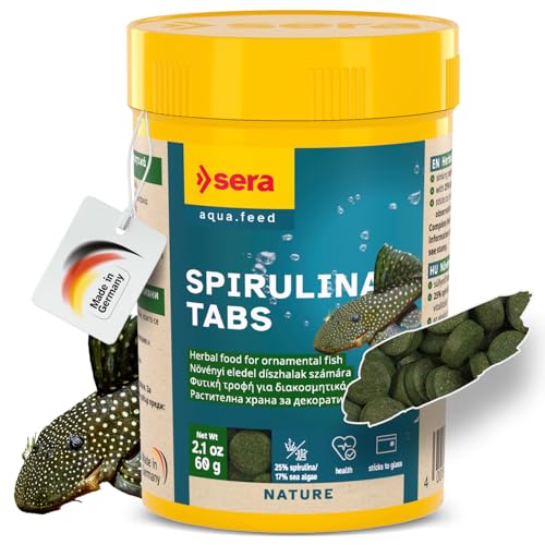 sera Spirulina Tabs 2.1 oz. | Veggie Food Without Dyes & Preservatives | Supports Healthy Digestion...