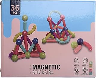 Plastic Magnetic Sticks, 36 Pieces - Multicolor Generic-AS-MS-2-118-Multicolor