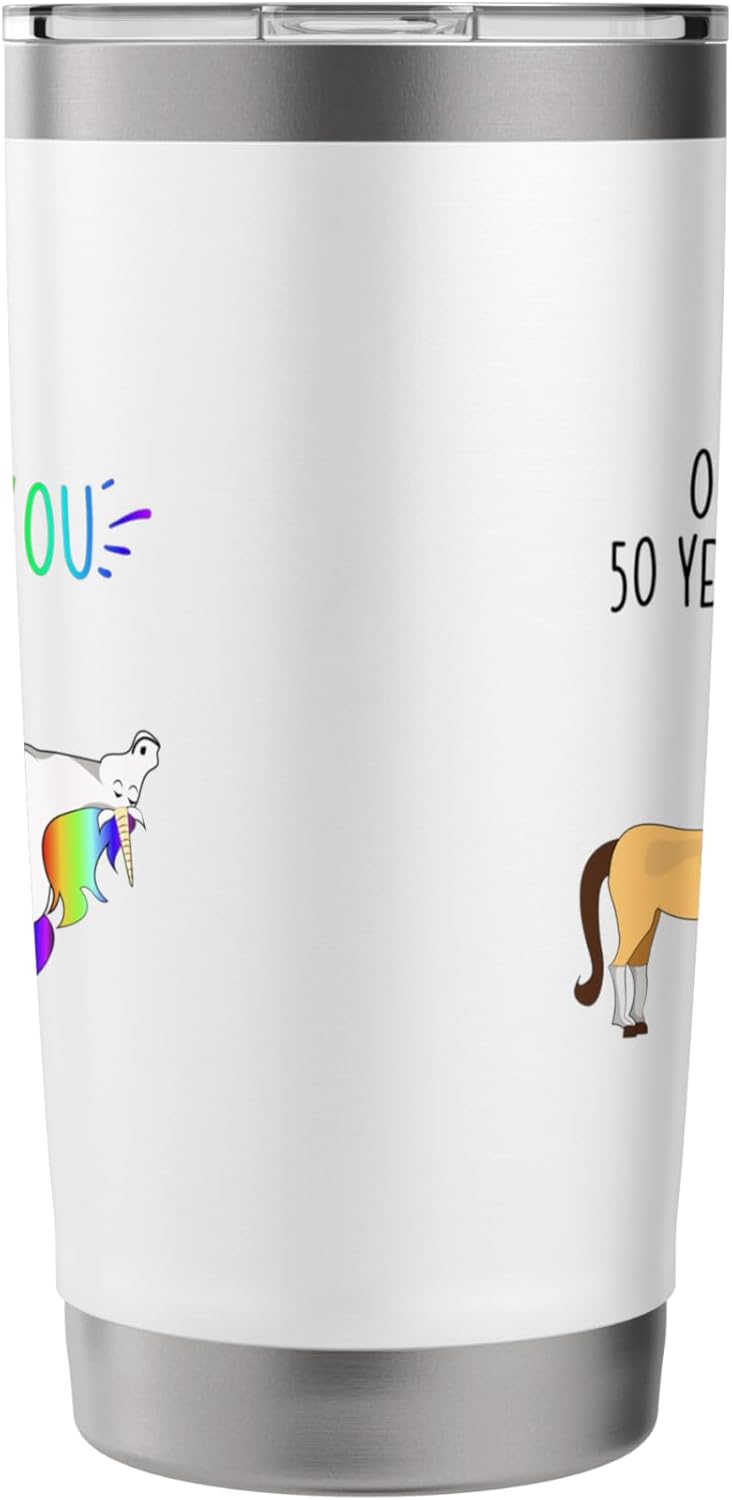 Other 50 Year Olds You Unicorn vs Horse Stainless Steel Insulated Tumbler - Image 4