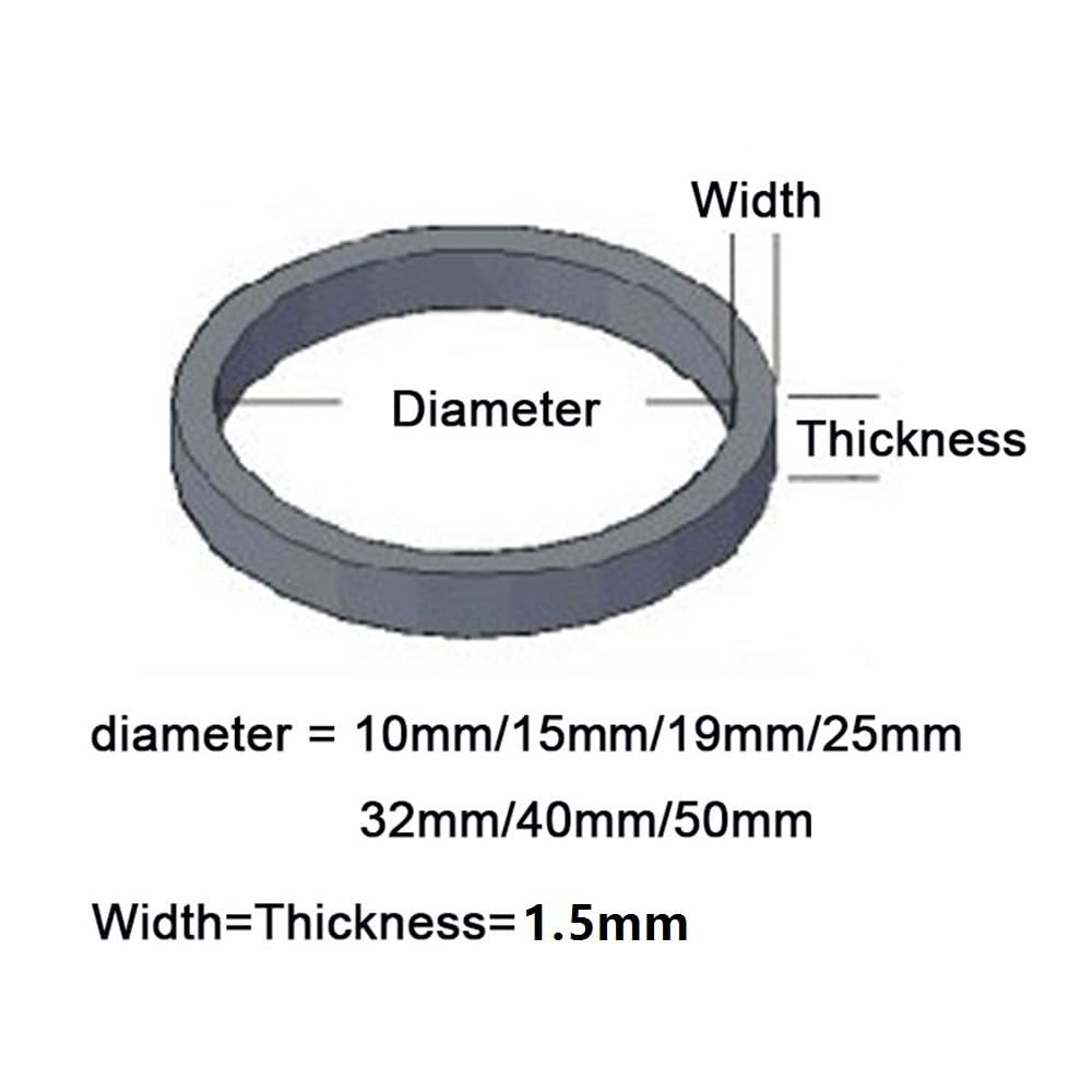 Elastici, Elastici in Gomma Confezione da 100 10-50 mm x 1,5 mm(40x1.5mm)